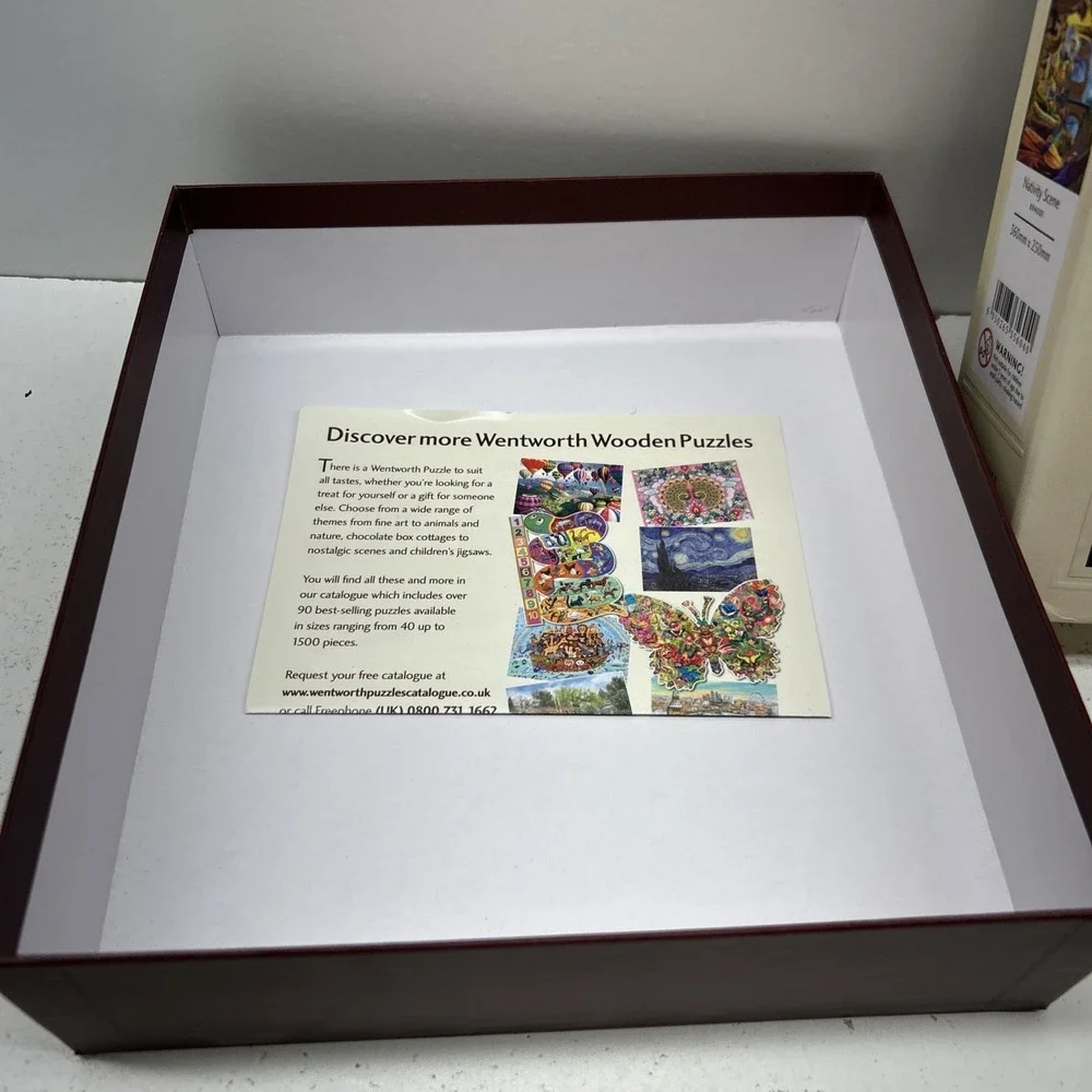 Wentworth Wooden Puzzle Nativity Scene 250 Pc Laser Cut Whimsy Complete Box